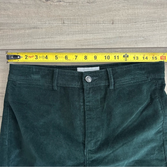 Everlane The Relaxed Wide Leg Corduroy Casual Pants Dark Green 10 NWT - Picture 7 of 9